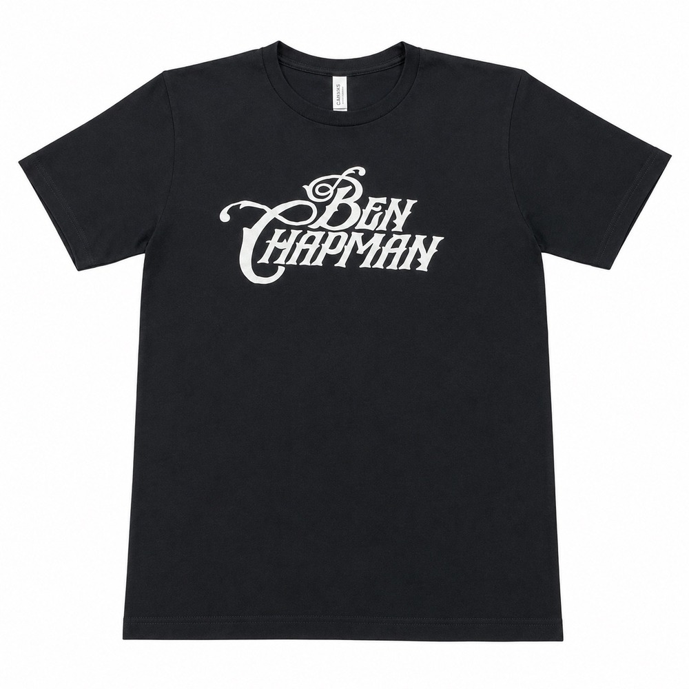 Ben Chapman Graphic T-Shirt Black Canvas Short Sleeve Crewneck Mens Large